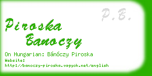 piroska banoczy business card