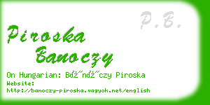 piroska banoczy business card